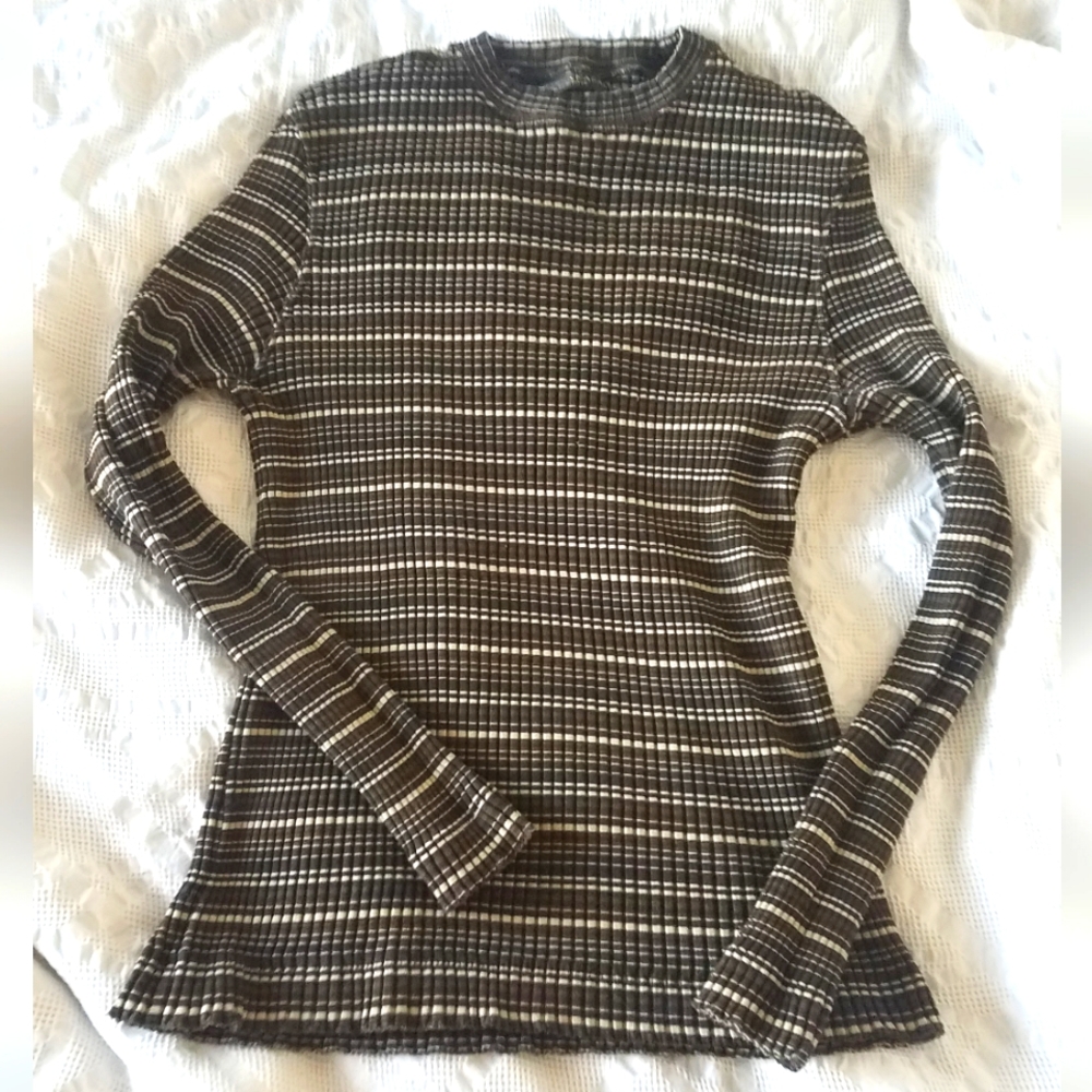 Donna Karan Ribbed long sleeve tee
